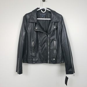 French Connection | Faux Leather Moto Jacket